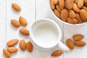 almonds and milk